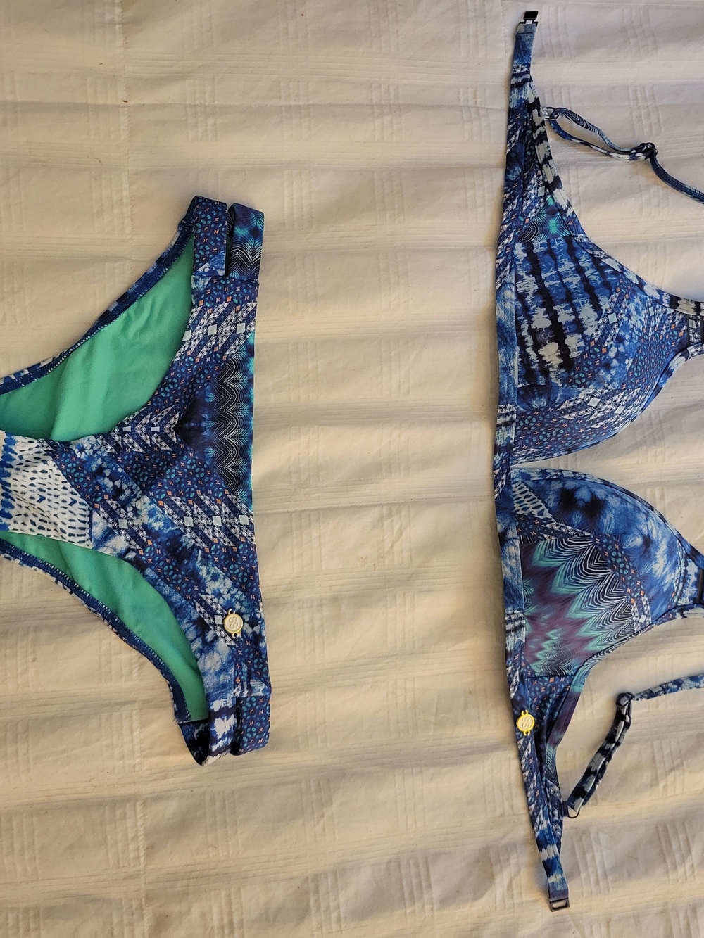 Blue Patterned Women's Sunseeker Bikini Swimsuit